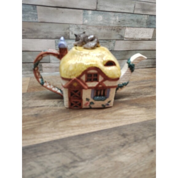 Fitz & Floyd Teapot Collectible Fables & Fairytales THREE LITTLE PIGS  #792/1500 - Picture 10 of 14